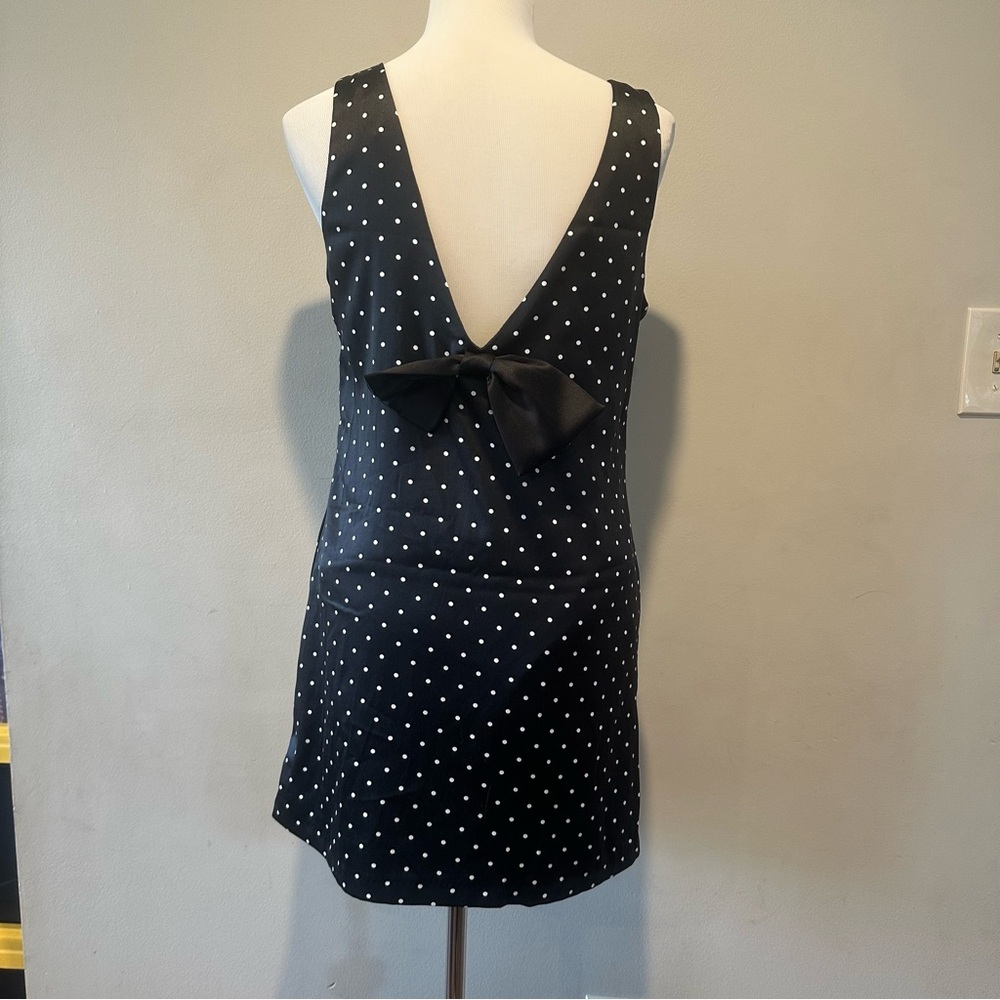Wayf Black and White Polka Dot Dress